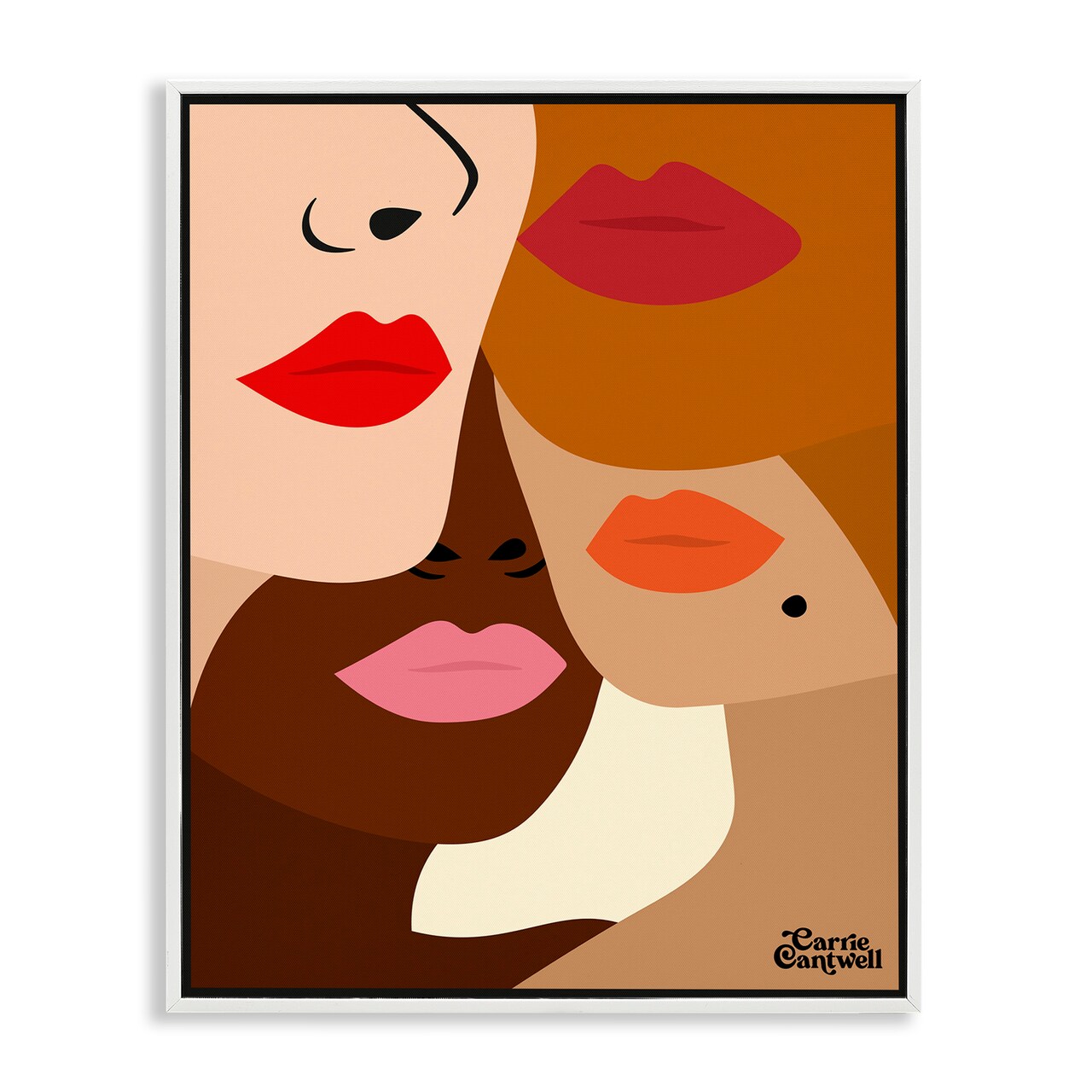 Stupell Industries Many Faces of Women Framed Giclee, design by Carrie Cantwell